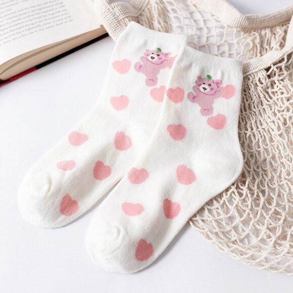 4-Cute Printed Cotton Socks - Picture 2 of 4